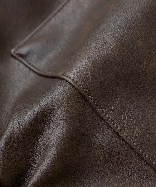 ELENCARE DUE（エレンカーレデュエ）の「・ELENCARE DUE 合皮ステンカラーブルゾン（ブルゾン・レディース・ブラック/ブラウン/アイボリー・FREE）」の7枚目の写真