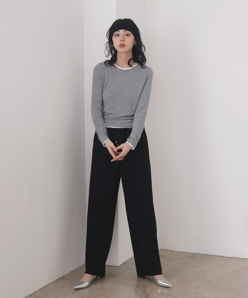 セール】クルーネックシアーカットプルオーバー（Tシャツ