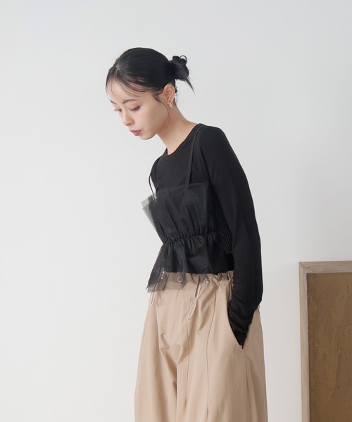 セール】クルーネックシアーカットプルオーバー（Tシャツ