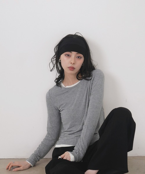 セール】クルーネックシアーカットプルオーバー（Tシャツ