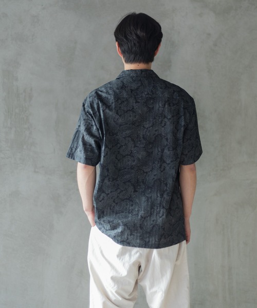 AMERICAN RAG CIE（アメリカンラグシー）の「for BAYFLOW ペイズリーハーフスリーブシャツ（シャツ/ブラウス・メンズ・レッド/ブラック・L/M）」の6枚目の写真