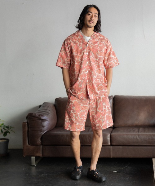 AMERICAN RAG CIE（アメリカンラグシー）の「for BAYFLOW ペイズリーハーフスリーブシャツ（シャツ/ブラウス・メンズ・レッド/ブラック・L/M）」の22枚目の写真