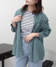 らくちんケア〈洗濯機可能〉綿楊柳ベーシックシャツ