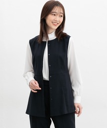 Honeys | 【ストレッチ・ウォッシャブル・イージーケア・接触冷感】ペプラムジレ(ベスト)