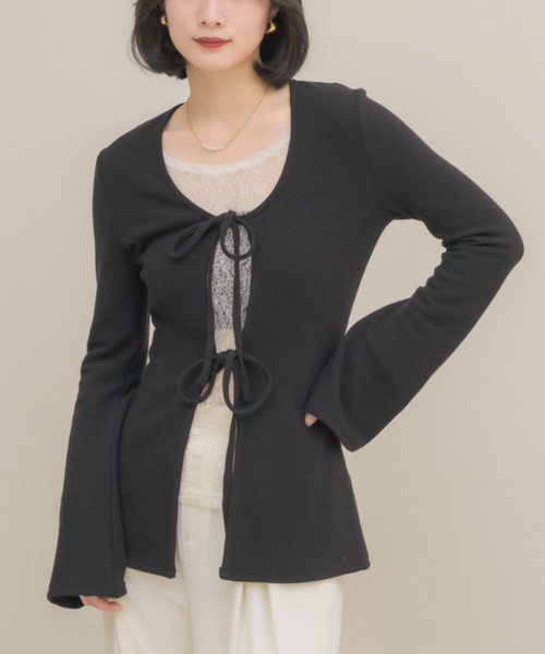 NEUNA（ヌナ）の「ワッフルベルスリーブトップス（Tシャツ/カットソー・レディース・ブラック/アイボリー・FREE）」の20枚目の写真