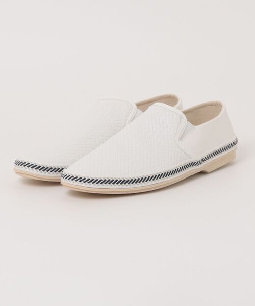 UNION STATION（ユニオンステーション）の「<UNION STATION by MEN'S BIGI>イントレチャートスリッポン（スニーカー・メンズ・ブラック/ホワイト/ネイビー・S/M/L）」の2枚目の写真