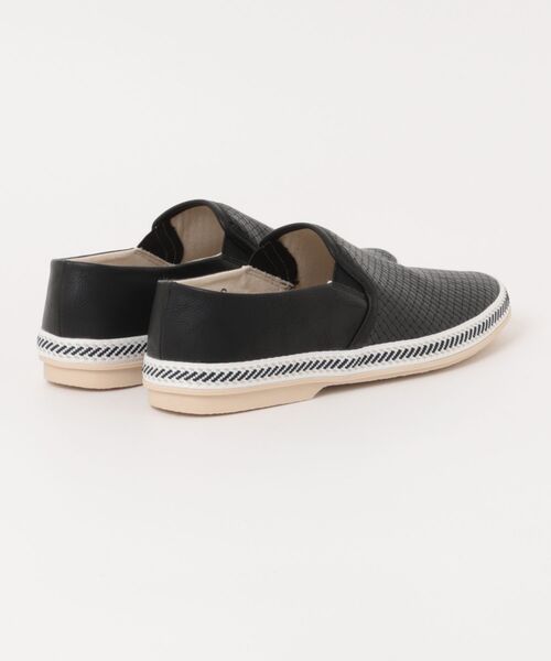 UNION STATION（ユニオンステーション）の「<UNION STATION by MEN'S BIGI>イントレチャートスリッポン（スニーカー・メンズ・ブラック/ホワイト/ネイビー・S/M/L）」の4枚目の写真