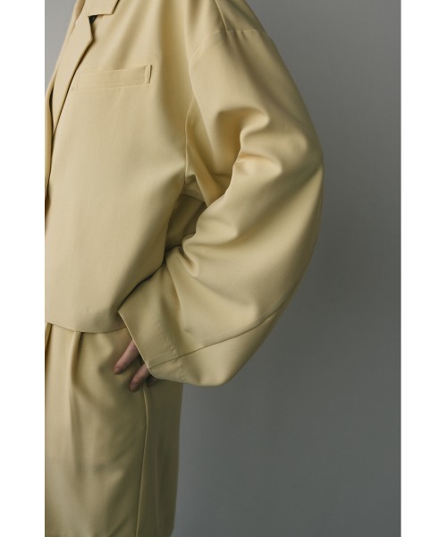 STYLEMIXER(スタイルミキサー)の「ショートテーラーフォルムジャケット(テーラードジャケット・レディース・イエロー/アイボリー/ブラック・FREE)」の12枚目の写真