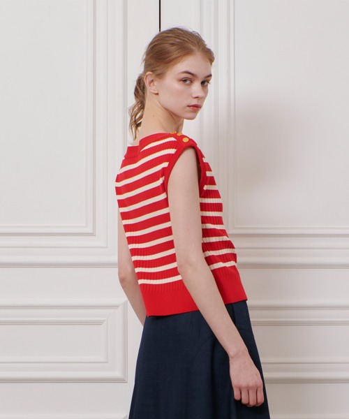 allureville(アルアバイル)の「【LOULOU WILLOUGHBY】プレーティングリブプルオーバー(ニット/セーター・レディース・オフホワイト/ブラック系その他/レッド系その他/ネイビー・2)」の7枚目の写真