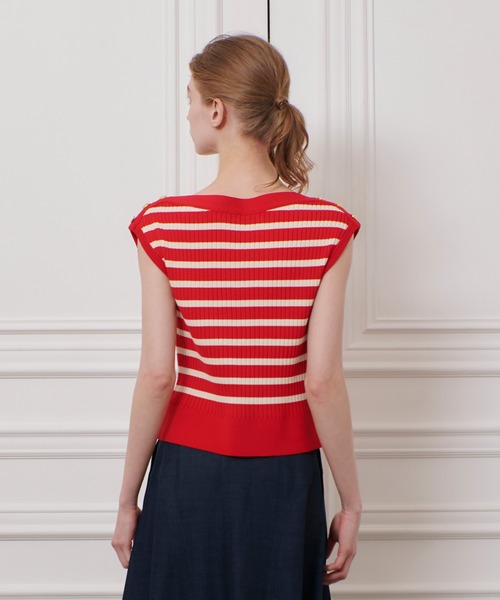 allureville(アルアバイル)の「【LOULOU WILLOUGHBY】プレーティングリブプルオーバー(ニット/セーター・レディース・オフホワイト/ブラック系その他/レッド系その他/ネイビー・2)」の8枚目の写真