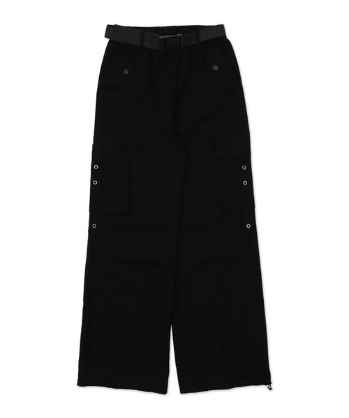 WOND(ウォンド)の「WOND/ベルト付きワイドカーゴパンツ(カーゴパンツ・レディース・ブラック/カーキ・FREE)」の14枚目の写真