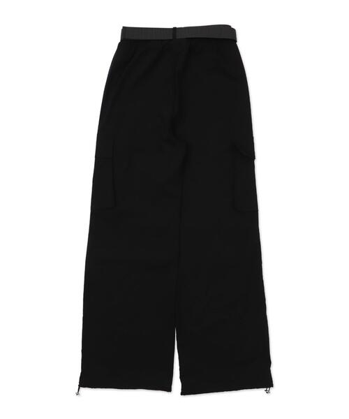 WOND(ウォンド)の「WOND/ベルト付きワイドカーゴパンツ(カーゴパンツ・レディース・ブラック/カーキ・FREE)」の15枚目の写真