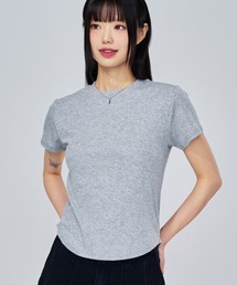 A'GEM/9 × .kom 『ACOVER/オコボ』 Essential Golji Short Sleeve T-shirt/エッセンシャルリブ半袖TEE