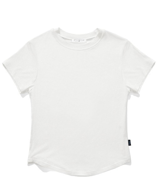 ACOVER（オコボ）の「A'GEM/9 × .kom 『ACOVER/オコボ』 Essential Golji Short Sleeve T-shirt/エッセンシャルリブ半袖TEE（Tシャツ/カットソー・レディース・ホワイト/グレー/ブラック・FREE）」の2枚目の写真