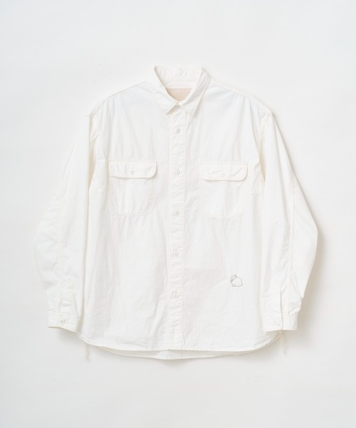 TROVE（トローヴ）の「TROVE x SHINSUKE KAWAHARA / WORK SHIRT（シャツ/ブラウス・メンズ・ネイビー/ホワイト・ONE SIZE）」の3枚目の写真