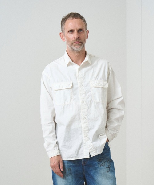 TROVE（トローヴ）の「TROVE x SHINSUKE KAWAHARA / WORK SHIRT（シャツ/ブラウス・メンズ・ネイビー/ホワイト・ONE SIZE）」の10枚目の写真