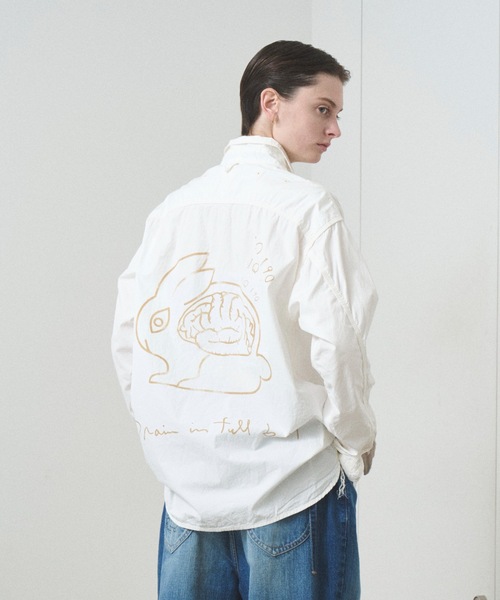 TROVE(トローヴ)の「TROVE x SHINSUKE KAWAHARA / WORK SHIRT(シャツ/ブラウス・メンズ・ネイビー/ホワイト・ONE SIZE)」の22枚目の写真