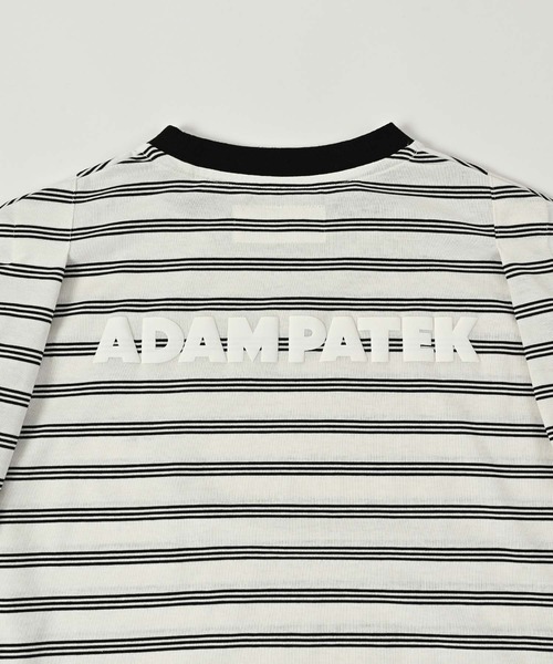 ADAM PATEK(アダムパテック)の「【ADAMPATEK/アダムパテック】rounded border long sleeveT/プリント入りラウンドボーダーロングスリーブT(Tシャツ/カットソー・レディース・ブラック/ホワイト・1/2)」の6枚目の写真