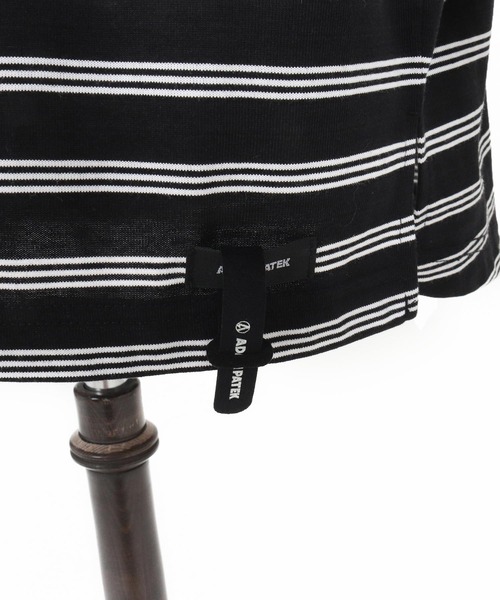 ADAM PATEK(アダムパテック)の「【ADAMPATEK/アダムパテック】rounded border long sleeveT/プリント入りラウンドボーダーロングスリーブT(Tシャツ/カットソー・レディース・ブラック/ホワイト・1/2)」の10枚目の写真