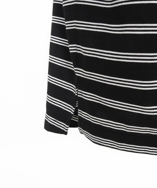 ADAM PATEK(アダムパテック)の「【ADAMPATEK/アダムパテック】rounded border long sleeveT/プリント入りラウンドボーダーロングスリーブT(Tシャツ/カットソー・レディース・ブラック/ホワイト・1/2)」の11枚目の写真