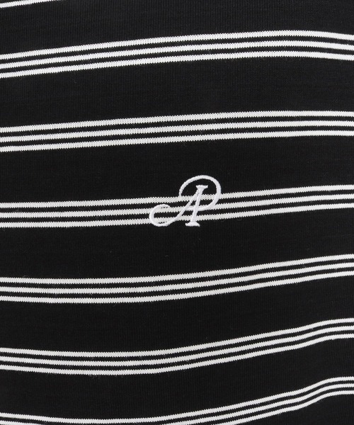 ADAM PATEK(アダムパテック)の「【ADAMPATEK/アダムパテック】rounded border long sleeveT/プリント入りラウンドボーダーロングスリーブT(Tシャツ/カットソー・レディース・ブラック/ホワイト・1/2)」の12枚目の写真