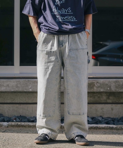 DC SHOES(ディーシーシューズ)の「【DC】ダブルニー/ワイドデニムペインターパンツ(デニムパンツ・メンズ・ダークグレー/ブルー・LARGE/MEDIUM)」の2枚目の写真