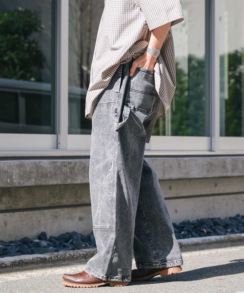 セール】【DC】ダブルニー/ワイドデニムペインターパンツ（デニム