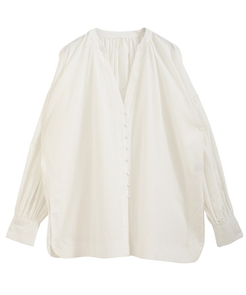 くるみボタンバルーンスリーブブラウス（シャツ/ブラウス