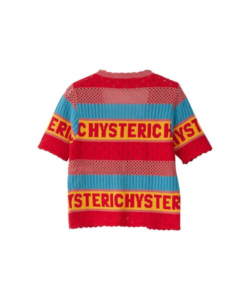 HYSTERIC GLAMOUR（ヒステリックグラマー）の「LOGOボーダー カーディガン（カーディガン/ボレロ・レディース・ブラック/マルチ・FREE）」の3枚目の写真