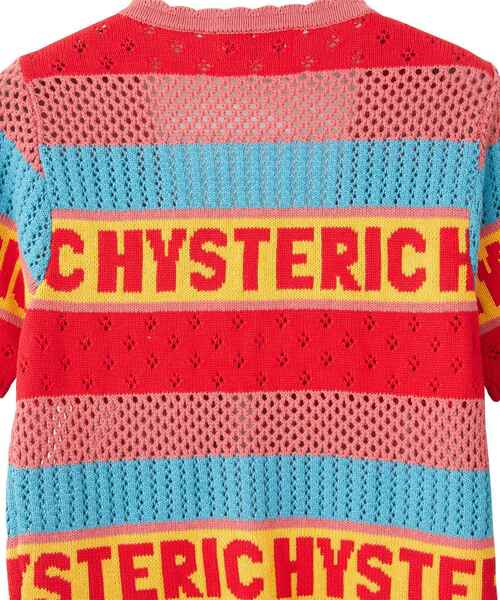 HYSTERIC GLAMOUR（ヒステリックグラマー）の「LOGOボーダー カーディガン（カーディガン/ボレロ・レディース・ブラック/マルチ・FREE）」の4枚目の写真