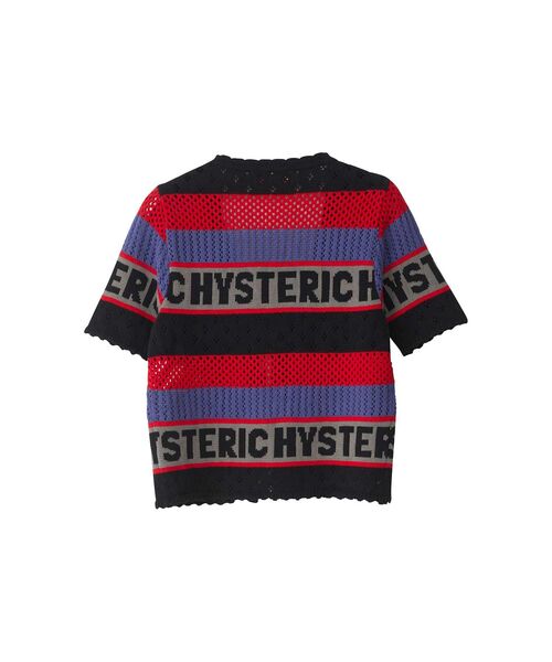 HYSTERIC GLAMOUR（ヒステリックグラマー）の「LOGOボーダー カーディガン（カーディガン/ボレロ・レディース・ブラック/マルチ・FREE）」の5枚目の写真