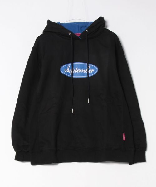 September(セプテンバー)の「/SEPTEMBER(セプテンバー)/print hoodie(パーカー・レディース・パープル/ブラック/ホワイト・MEDIUM/SMALL)」の1枚目の写真