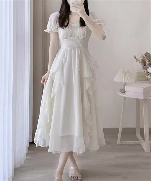 切替フリルフレアワンピース(ワンピース)|FREE STYLISTS 切替フリルフレアワンピース(ワンピース)|FREE STYLISTS