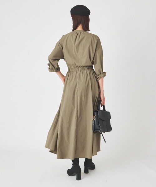 ever closet(エバークローゼット)の「レディス 撥水 シャツワンピース(シャツワンピース・レディース・ブラック/カーキ・FREE)」の4枚目の写真