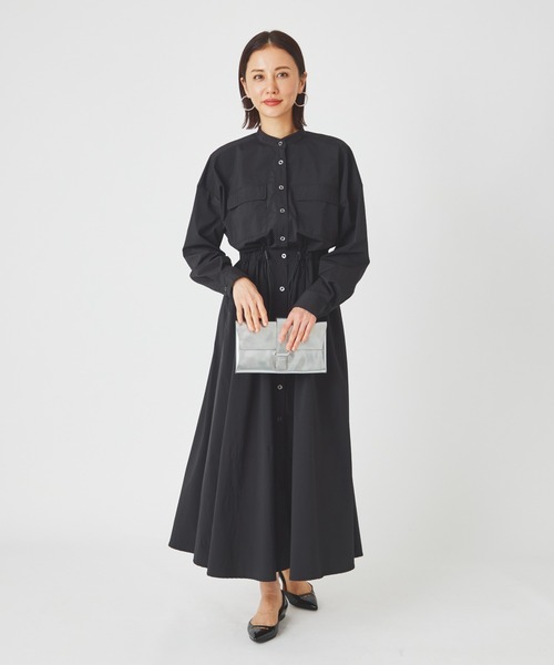 ever closet(エバークローゼット)の「レディス 撥水 シャツワンピース(シャツワンピース・レディース・ブラック/カーキ・FREE)」の14枚目の写真
