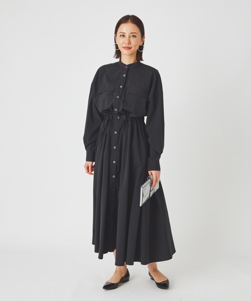 ever closet(エバークローゼット)の「レディス 撥水 シャツワンピース(シャツワンピース・レディース・ブラック/カーキ・FREE)」の16枚目の写真