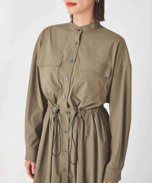 ever closet(エバークローゼット)の「レディス 撥水 シャツワンピース(シャツワンピース・レディース・ブラック/カーキ・FREE)」の21枚目の写真