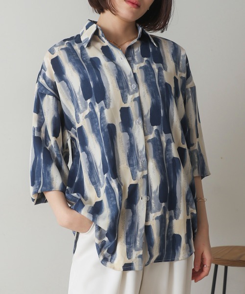 Bou Jeloud(ブージュルード)の「アソート柄ブラウス(シャツ/ブラウス・レディース・ベージュ/ブルー/ブラック・FREE)」の19枚目の写真