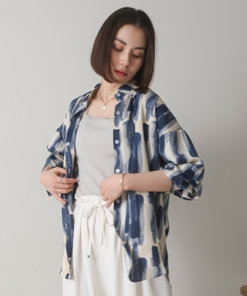 Bou Jeloud(ブージュルード)の「アソート柄ブラウス(シャツ/ブラウス・レディース・ベージュ/ブルー/ブラック・FREE)」の21枚目の写真