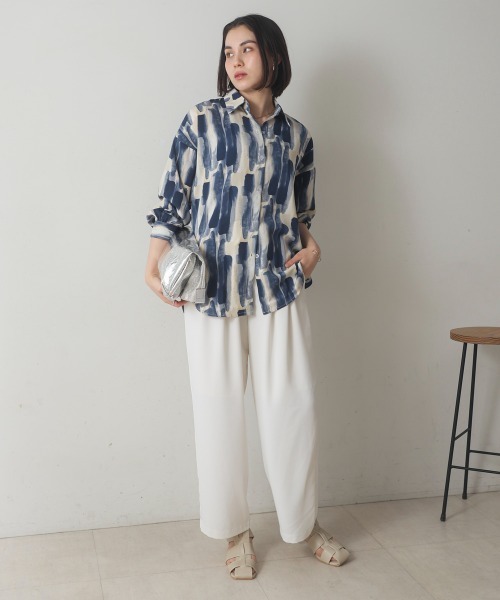 Bou Jeloud(ブージュルード)の「アソート柄ブラウス(シャツ/ブラウス・レディース・ベージュ/ブルー/ブラック・FREE)」の18枚目の写真