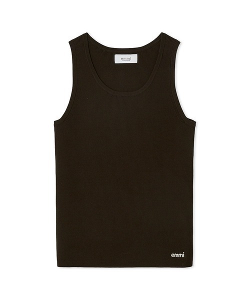 emmi（エミ）の「リブニットタンクトップ（タンクトップ・レディース・ミント/キャメル/ダークブラウン/オフホワイト・FREE）」の14枚目の写真