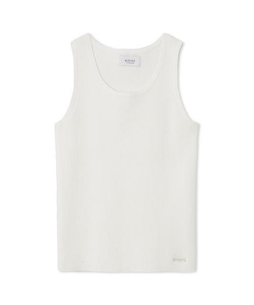 emmi（エミ）の「リブニットタンクトップ（タンクトップ・レディース・ミント/キャメル/ダークブラウン/オフホワイト・FREE）」の12枚目の写真