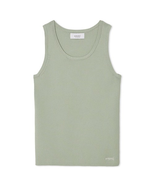emmi（エミ）の「リブニットタンクトップ（タンクトップ・レディース・ミント/キャメル/ダークブラウン/オフホワイト・FREE）」の13枚目の写真