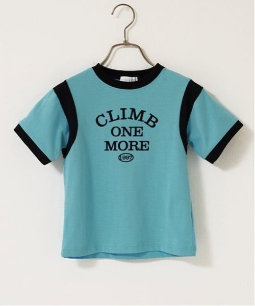 b・ROOM（ビールーム）の「【カイテキ天竺】バイカラープリントTシャツ【子供服】【キッズ】【男の子】【女の子】（Tシャツ/カットソー・キッズ・オフホワイト/ターコイズブルー/ブラック/モスグリーン・130cm/150cm/110cm/100cm/120cm/140cm）」の10枚目の写真