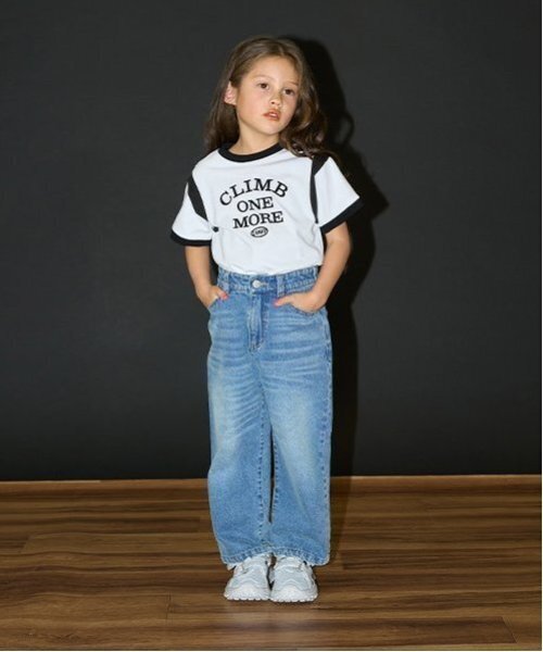 b・ROOM（ビールーム）の「【カイテキ天竺】バイカラープリントTシャツ【子供服】【キッズ】【男の子】【女の子】（Tシャツ/カットソー・キッズ・オフホワイト/ターコイズブルー/ブラック/モスグリーン・130cm/150cm/110cm/100cm/120cm/140cm）」の15枚目の写真
