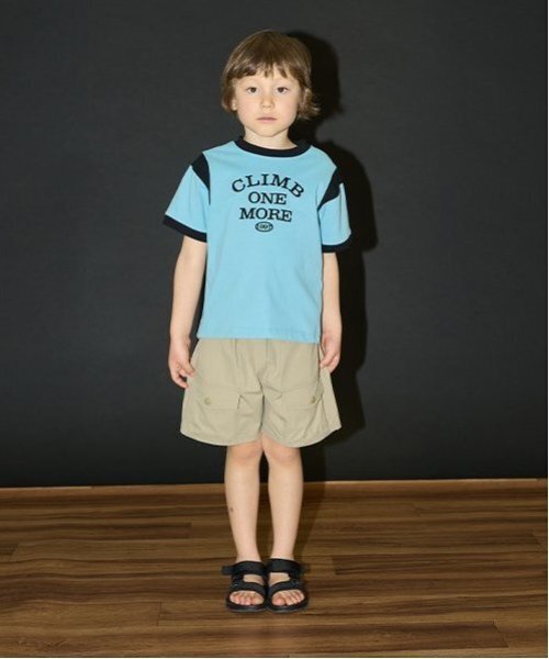 b・ROOM（ビールーム）の「【カイテキ天竺】バイカラープリントTシャツ【子供服】【キッズ】【男の子】【女の子】（Tシャツ/カットソー・キッズ・オフホワイト/ターコイズブルー/ブラック/モスグリーン・130cm/150cm/110cm/100cm/120cm/140cm）」の21枚目の写真