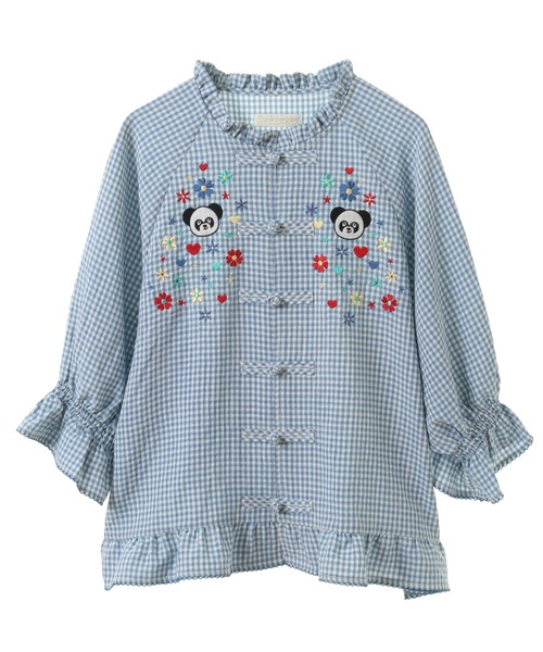 Candy Stripper(キャンディストリッパー)の「FLOWER PEPE CHINA ブラウス(シャツ/ブラウス・レディース・ピンク/ブルー/ブラック・FREE)」の18枚目の写真