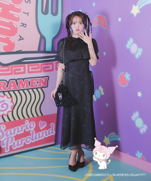 Leja 2WAY美脚フレアハイウエストキャミソールワンピースセットアップ