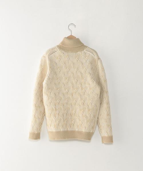 Steven Alan（スティーブンアラン）の「＜Steven Alan＞ W/P COMB CABLE TTL/ﾆｯﾄ◆（ニット/セーター・メンズ・ダークグレー/ベージュ・MEDIUM/SMALL/LARGE/X-LARGE）」の10枚目の写真