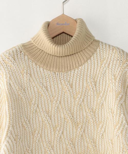 Steven Alan（スティーブンアラン）の「＜Steven Alan＞ W/P COMB CABLE TTL/ﾆｯﾄ◆（ニット/セーター・メンズ・ダークグレー/ベージュ・MEDIUM/SMALL/LARGE/X-LARGE）」の11枚目の写真